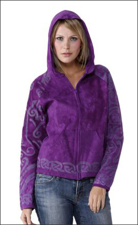 Purple Womens Celtic Hooded Jacket