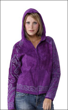 Purple Womens Celtic Hooded Jacket